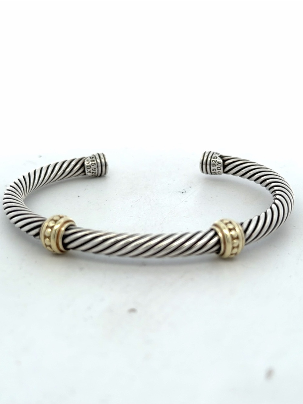 David Yurman 14k and sterling Cuff bracelet. EUC